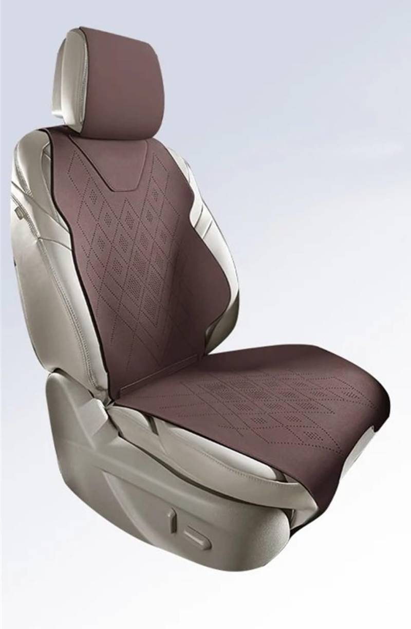 NIONGYN Set Autositzbezüge Universal Für Fit Auto Zubehör Sitz Pad Halb Abgedeckt Für Limousine SUV Universal-Set Abdeckung Auto Voller Sitz Schutz Kissen Pad(Brown) von NIONGYN