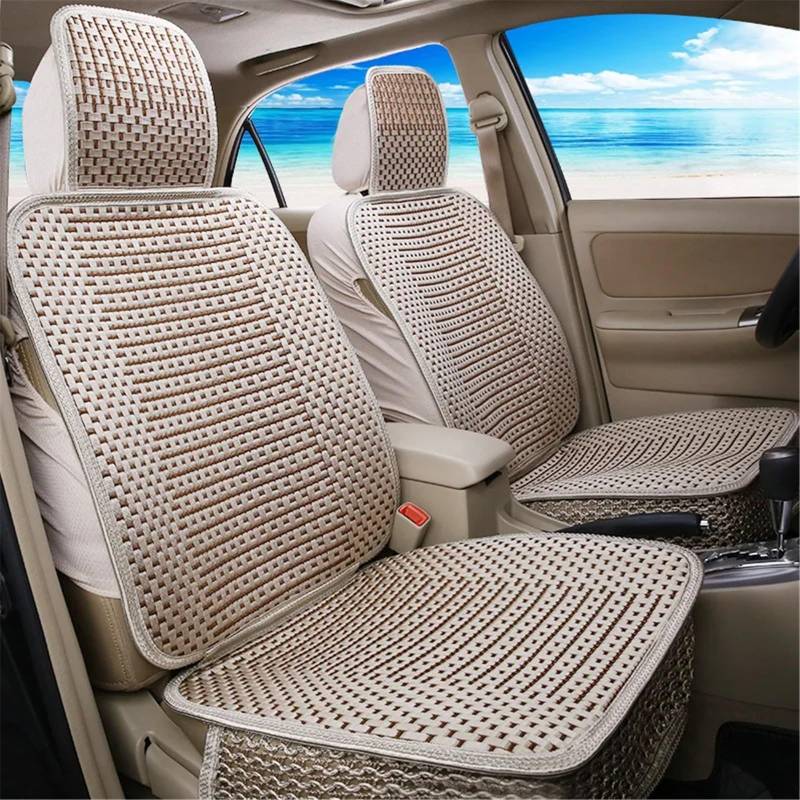 NIONGYN Set Autositzbezüge Universal Full Protect Auto Sitzbezug Kissen Automobil Sitz Pad Alle Jahreszeiten Automobil Innen Auto Sitz Schutz Pads(Brown,2 Front) von NIONGYN