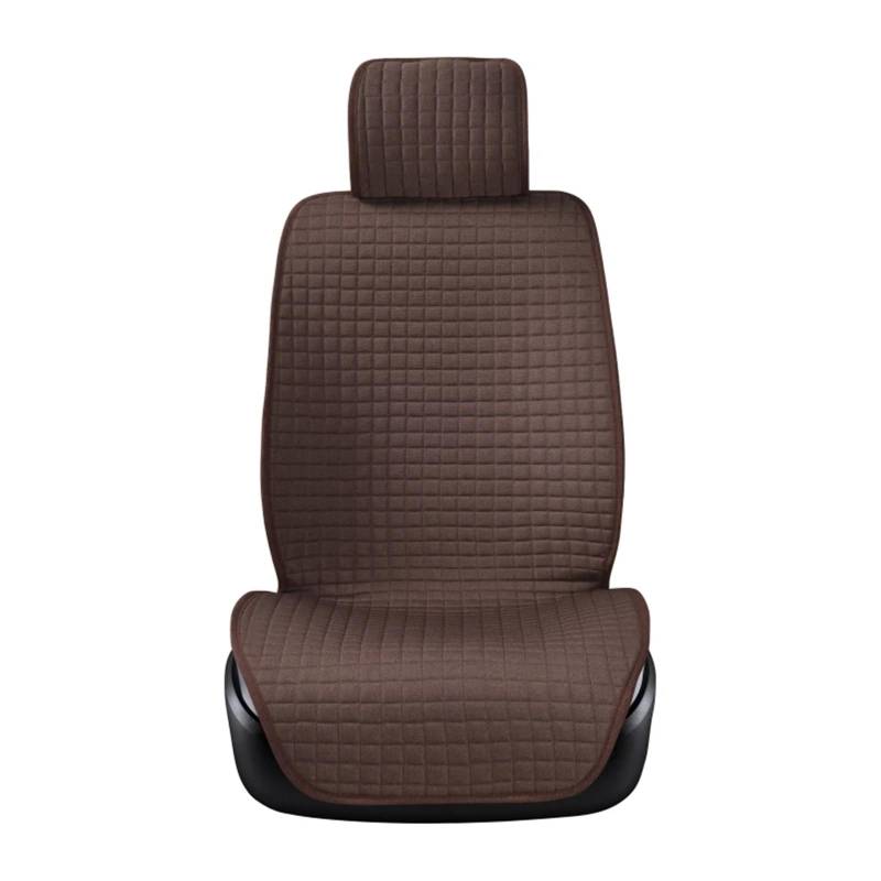 NIONGYN Set Autositzbezüge Universelles Autositzbezug-Kissen, Universeller Sitzbezug Für Die Vordere Rückenlehne, Autostuhl, Atmungsaktive Autositz-Schutzpolster(Brown,Backrest) von NIONGYN