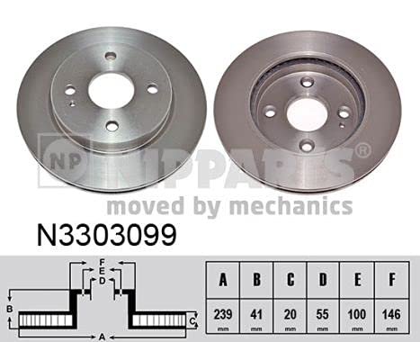 Nipparts Frankreich n3303099 Bremsscheibe, 2-teilig von NIPPARTS FRANCE