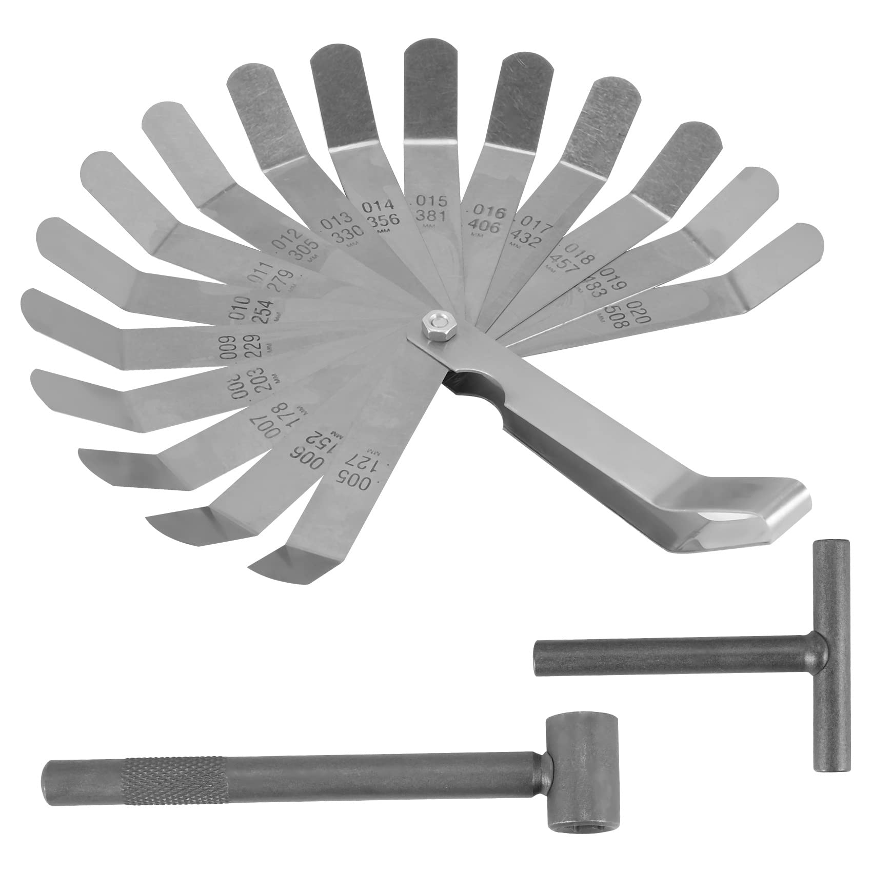 NISHZHU 3 Stück Motor Ventil Schraube Einstellen Schlüssel Schraubenschlüssel Ventil Spiel Einstellen Werkzeuge + Fühler Lehre 0,005-0,020 von NISHZHU