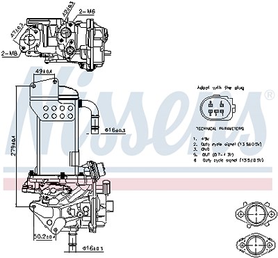 Nissens AGR-Modul [Hersteller-Nr. 98325] für Audi, Seat von NISSENS