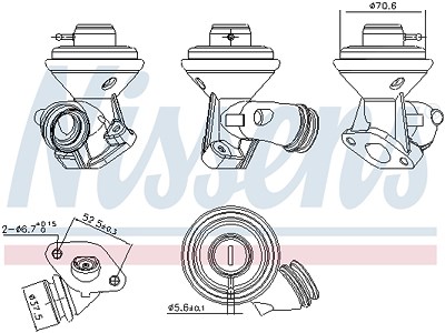 Nissens AGR-Ventil [Hersteller-Nr. 98228] für Citroën, Ford, Mazda, Peugeot, Suzuki von NISSENS