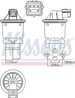 Nissens AGR-Ventil [Hersteller-Nr. 98247] für Gm Korea von NISSENS