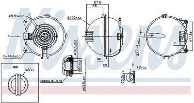 Nissens Ausgleichsbehälter, Kühlmittel [Hersteller-Nr. 996117] für Audi, BMW, Seat, Skoda, VW von NISSENS