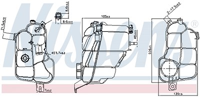 Nissens Ausgleichsbehälter, Kühlmittel [Hersteller-Nr. 996176] für Land Rover, Volvo von NISSENS