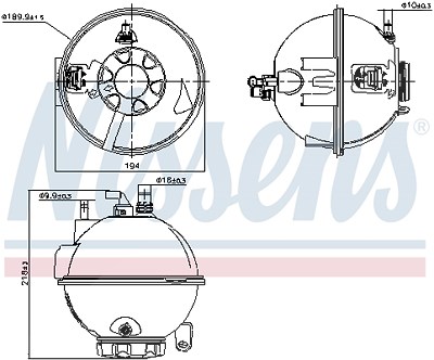 Nissens Ausgleichsbehälter, Kühlmittel [Hersteller-Nr. 996267] für BMW von NISSENS