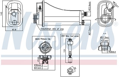 Nissens Ausgleichsbehälter, Kühlmittel [Hersteller-Nr. 996290] für BMW von NISSENS