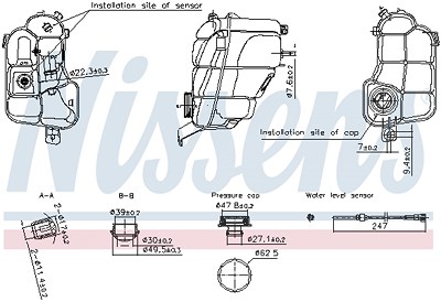 Nissens Ausgleichsbehälter, Kühlmittel [Hersteller-Nr. 996294] für Ford von NISSENS