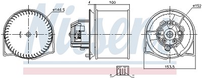Nissens Innenraumgebläse [Hersteller-Nr. 87026] für Saab von NISSENS