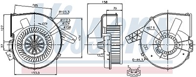 Nissens Innenraumgebläse [Hersteller-Nr. 87028] für Audi, Seat, Skoda, VW von NISSENS