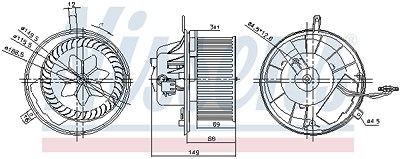 Nissens Innenraumgebläse [Hersteller-Nr. 87032] für Audi, Seat, Skoda, VW von NISSENS