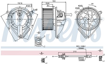 Nissens Innenraumgebläse [Hersteller-Nr. 87039] für VW, Mercedes-Benz von NISSENS