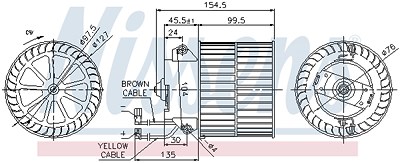 Nissens Innenraumgebläse [Hersteller-Nr. 87057] für Opel, Saab von NISSENS