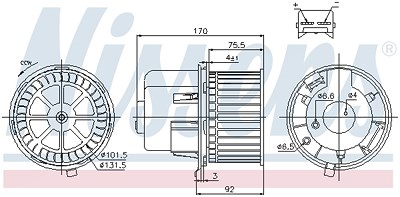 Nissens Innenraumgebläse [Hersteller-Nr. 87061] für Ford von NISSENS