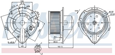 Nissens Innenraumgebläse [Hersteller-Nr. 87066] für Audi, Seat, VW von NISSENS