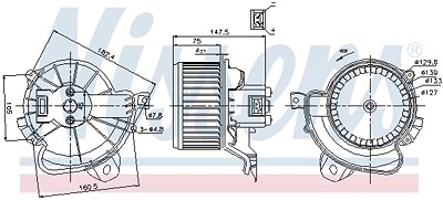 Nissens Innenraumgebläse [Hersteller-Nr. 87086] für Abarth, Citroën, Fiat, Opel, Peugeot von NISSENS