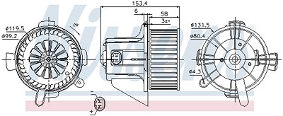 Nissens Innenraumgebläse [Hersteller-Nr. 87090] für Citroën, Peugeot von NISSENS