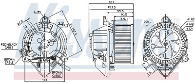 Nissens Innenraumgebläse [Hersteller-Nr. 87130] für Citroën, Peugeot von NISSENS