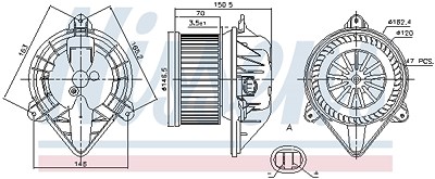 Nissens Innenraumgebläse [Hersteller-Nr. 87173] für Nissan, Opel, Renault, Renault Trucks von NISSENS