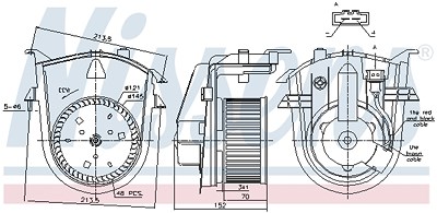 Nissens Innenraumgebläse [Hersteller-Nr. 87176] für Seat, VW von NISSENS