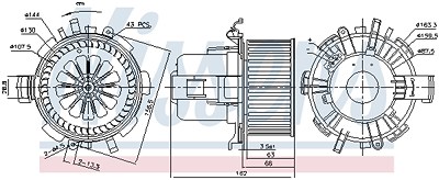 Nissens Innenraumgebläse [Hersteller-Nr. 87180] für Nissan, Opel, Renault, Renault Trucks von NISSENS