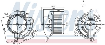 Nissens Innenraumgebläse [Hersteller-Nr. 87243] für Abarth, Fiat, Opel von NISSENS