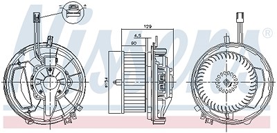 Nissens Innenraumgebläse [Hersteller-Nr. 87256] für Audi, Cupra, Seat, Skoda, VW von NISSENS