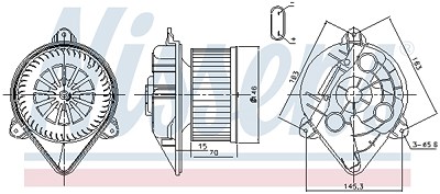 Nissens Innenraumgebläse [Hersteller-Nr. 87265] für Nissan, Opel, Renault von NISSENS