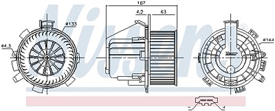 Nissens Innenraumgebläse [Hersteller-Nr. 87281] für Citroën, Peugeot von NISSENS