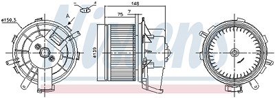 Nissens Innenraumgebläse [Hersteller-Nr. 87290] für Citroën, Fiat, Peugeot von NISSENS