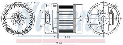 Nissens Innenraumgebläse [Hersteller-Nr. 87351] für Citroën, Peugeot, Toyota von NISSENS