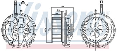 Nissens Innenraumgebläse [Hersteller-Nr. 87425] für Audi, Cupra, Seat, Skoda, VW von NISSENS