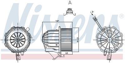 Nissens Innenraumgebläse [Hersteller-Nr. 87428] für Audi, Porsche von NISSENS