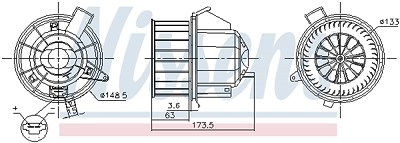 Nissens Innenraumgebläse [Hersteller-Nr. 87617] für Citroën, Opel von NISSENS