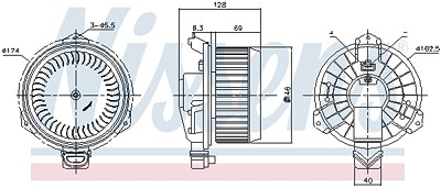 Nissens Innenraumgebläse [Hersteller-Nr. 87723] für Fiat, Suzuki von NISSENS