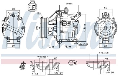 Nissens Kompressor, Klimaanlage [Hersteller-Nr. 890036] für Toyota von NISSENS