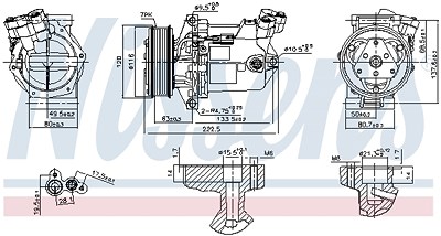 Nissens Kompressor, Klimaanlage [Hersteller-Nr. 890042] für Nissan, Renault, Dacia von NISSENS