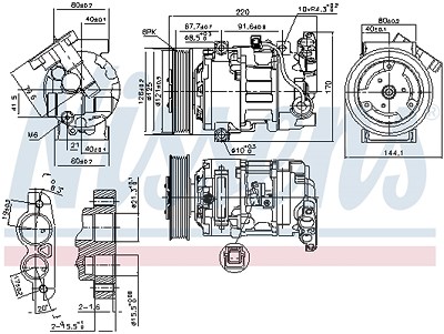 Nissens Kompressor, Klimaanlage [Hersteller-Nr. 890044] für Renault von NISSENS