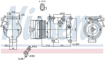 Nissens Kompressor, Klimaanlage [Hersteller-Nr. 890045] für Mazda von NISSENS