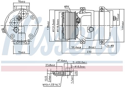 Nissens Kompressor, Klimaanlage [Hersteller-Nr. 890050] für Chevrolet von NISSENS