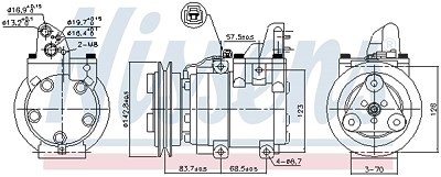 Nissens Kompressor, Klimaanlage [Hersteller-Nr. 890059] für Mazda, Ford von NISSENS