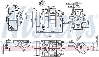 Nissens Kompressor, Klimaanlage [Hersteller-Nr. 890069] für BMW von NISSENS