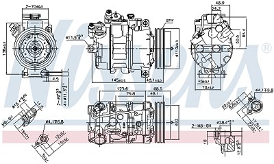 Nissens Kompressor, Klimaanlage [Hersteller-Nr. 890070] für BMW von NISSENS