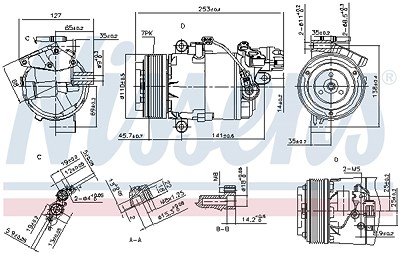 Nissens Kompressor, Klimaanlage [Hersteller-Nr. 890071] für BMW von NISSENS