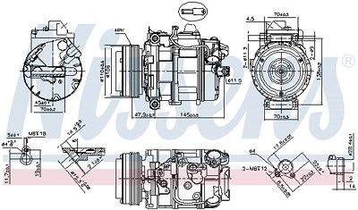 Nissens Kompressor, Klimaanlage [Hersteller-Nr. 890073] für BMW von NISSENS