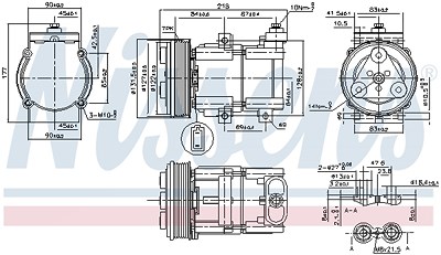 Nissens Kompressor, Klimaanlage [Hersteller-Nr. 890081] für Ford von NISSENS