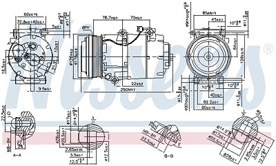 Nissens Kompressor, Klimaanlage [Hersteller-Nr. 890090] für Ford, Volvo von NISSENS