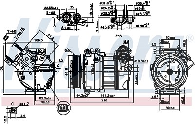 Nissens Kompressor, Klimaanlage [Hersteller-Nr. 890123] für Jaguar, Land Rover von NISSENS