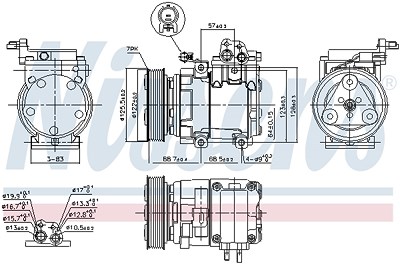 Nissens Kompressor, Klimaanlage [Hersteller-Nr. 890129] für Hyundai von NISSENS